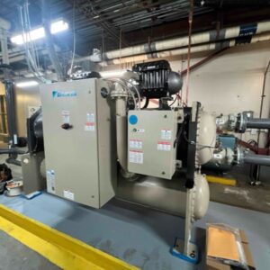 Certified HVAC, Inc. hard at work replacing a chiller for a long time customer. Experience and expertise keeps our customers coming back for their chiller needs.