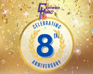 Certified 8th Year Anniversary 5x4